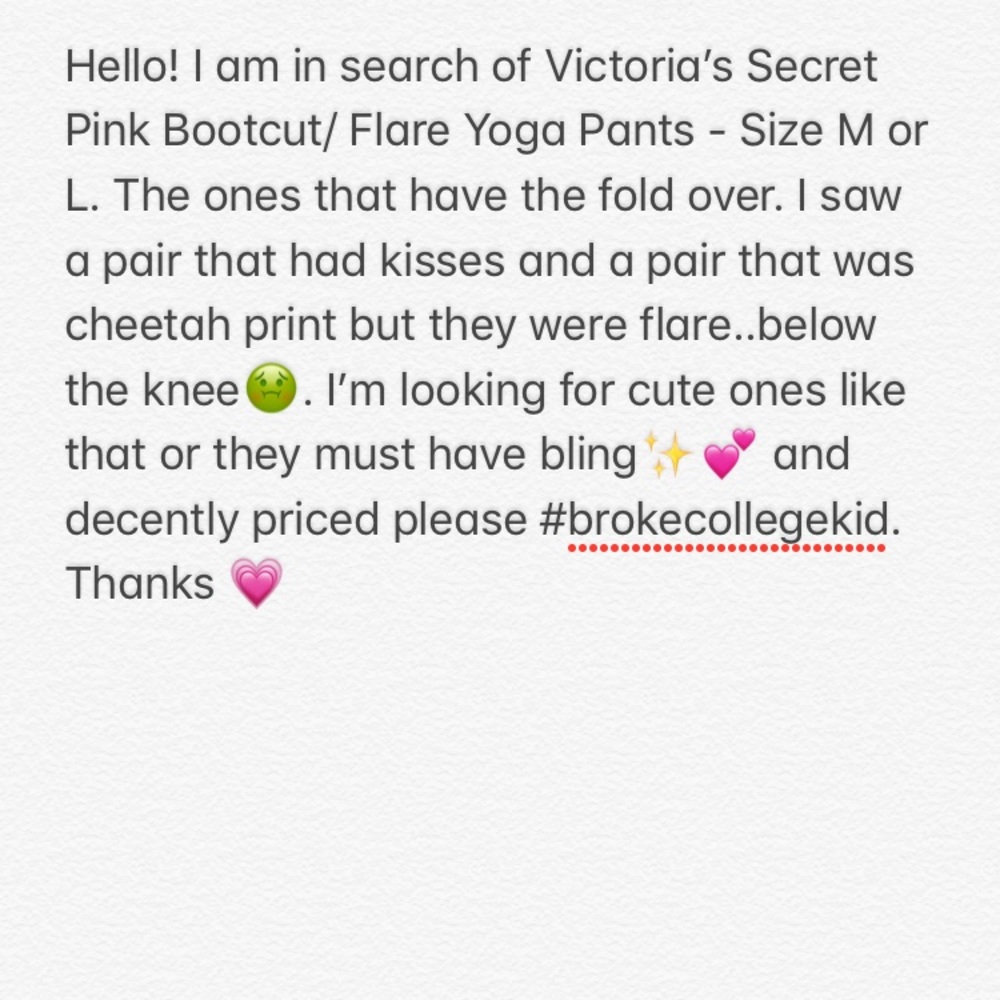 ISO VS PINK YOGA PANTS